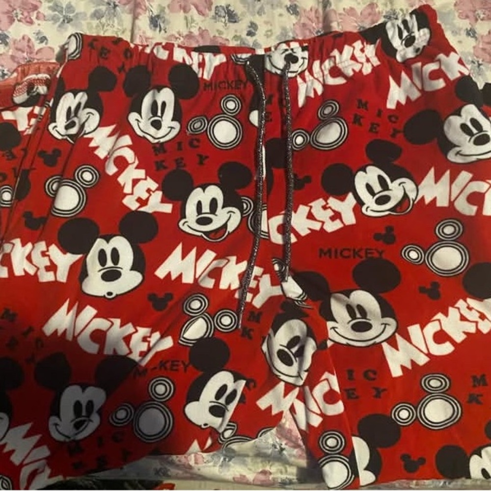 Red Mickey Mouse Pajama Shorts